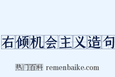右倾机会主义造句是什么意思的图片